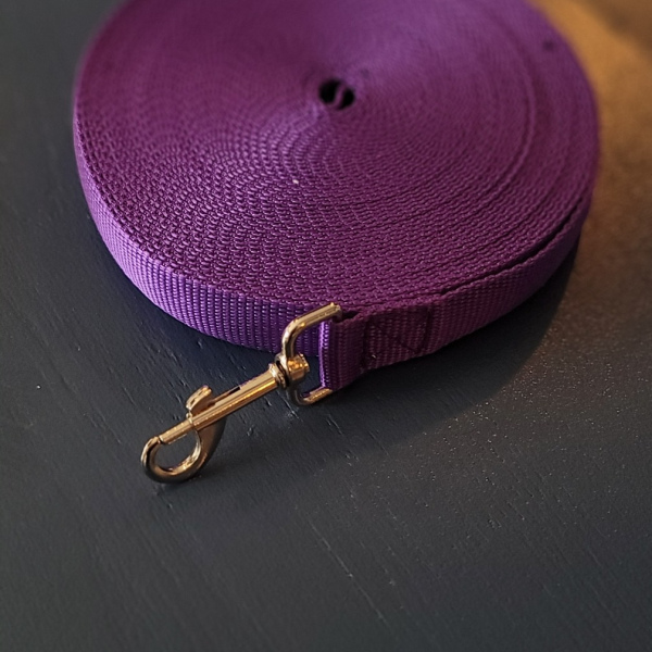 Nylon 15 Meter Leash (purple)